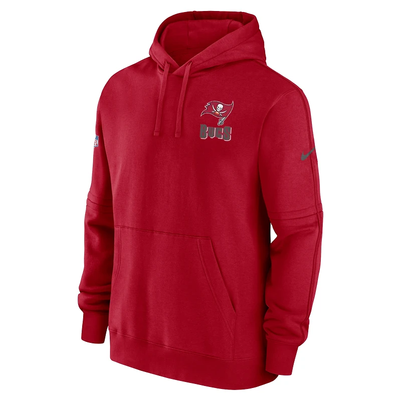 Men's Nike  Red Tampa Bay Buccaneers Sideline Club Pullover Hoodie