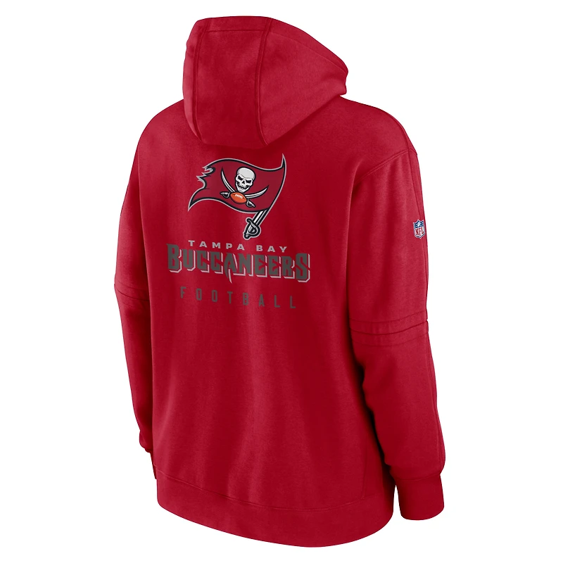 Men's Nike  Red Tampa Bay Buccaneers Sideline Club Pullover Hoodie