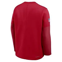 Men's Nike Red Tampa Bay Buccaneers Sideline Coach Therma-FIT Long Sleeve T-Shirt