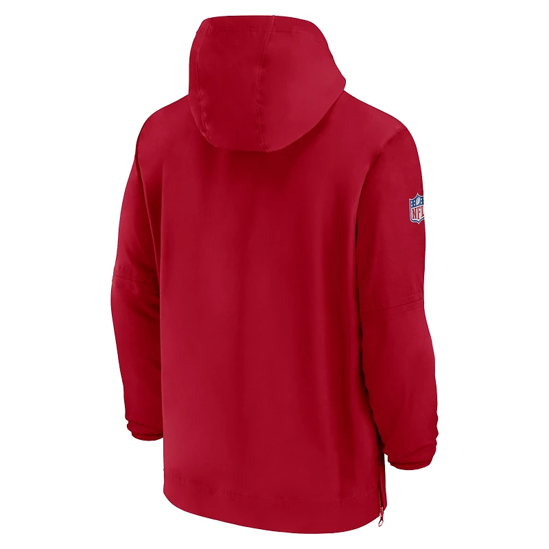 Sweat à capuche demi-glissière Nike Tampa Bay Buccaneers pour homme rouge