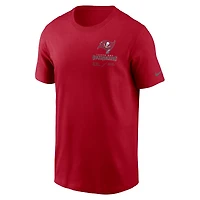 Men's Nike Red Tampa Bay Buccaneers Sideline Infograph Lockup Performance T-Shirt