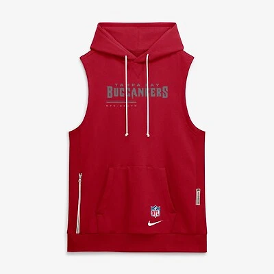Men's Nike Red Tampa Bay Buccaneers Sideline Standard Issue Dri-FIT Sleeveless Hoodie