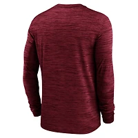 T-shirt à manches longues Nike Tampa Bay Buccaneers Sideline Team Velocity Performance rouge pour homme