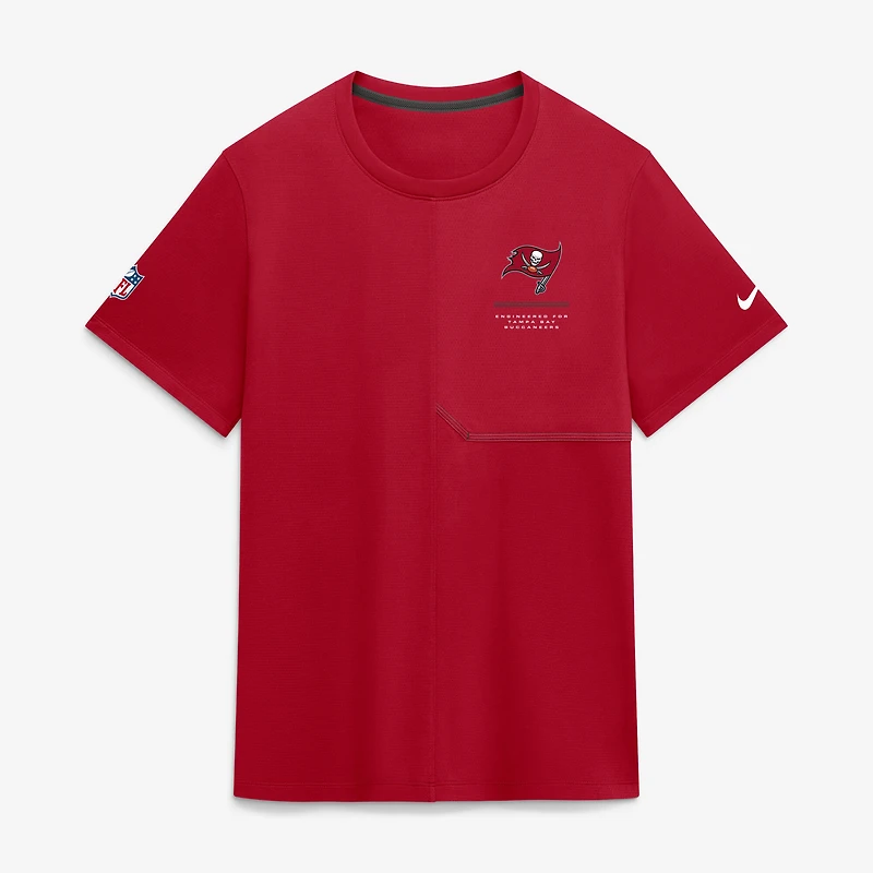 Maillot d'entraîneur Nike rouge Tampa Bay Buccaneers Sideline UV Dri-FIT pour homme