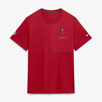 Men's Nike  Red Tampa Bay Buccaneers Sideline UV Dri-FIT Coaches Shirt