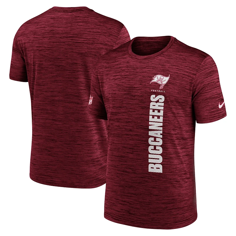 T-shirt Nike rouge Tampa Bay Buccaneers Sideline Velocity Dri-FIT pour homme