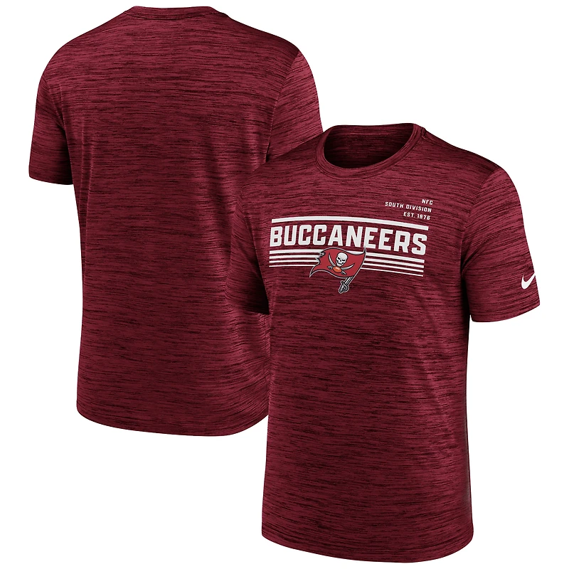 T-shirt Yardline Velocity Performance des Tampa Bay Buccaneers Nike rouge pour homme
