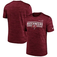 T-shirt Yardline Velocity Performance des Tampa Bay Buccaneers Nike rouge pour homme
