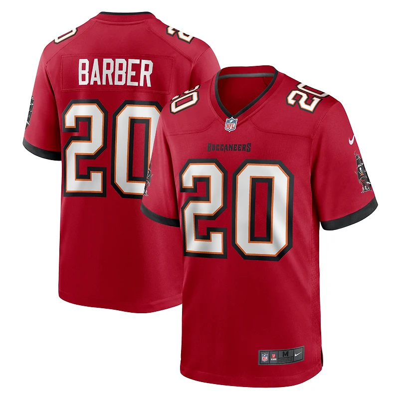 Maillot de match joueur à la retraite des Buccaneers Tampa Bay Nike Ronde Barber rouge pour homme