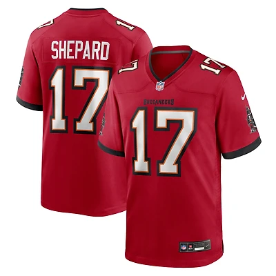 Maillot Nike Sterling Shepard rouge pour homme des Buccaneers de Tampa Bay