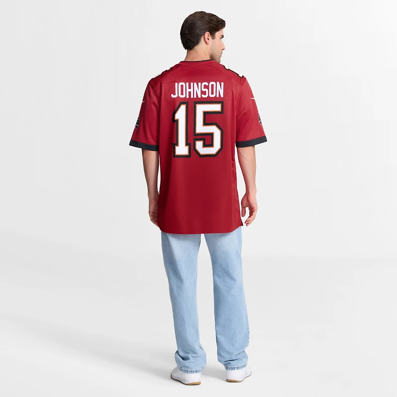 Maillot Nike Tez Johnson rouge des Buccaneers de Tampa Bay pour homme