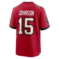Men's Nike Tez Johnson  Red Tampa Bay Buccaneers Team Game Jersey