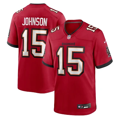 Maillot Nike Tez Johnson rouge des Buccaneers de Tampa Bay pour homme