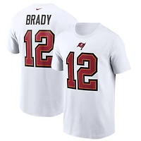 Men's Nike Tom Brady Red Tampa Bay Buccaneers Name & Number T-Shirt