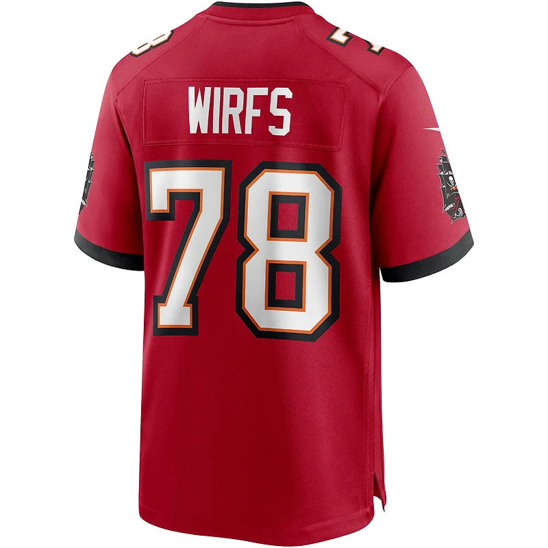 Maillot de match joueur Nike Tristan Wirfs Tampa Bay Buccaneers rouge pour homme