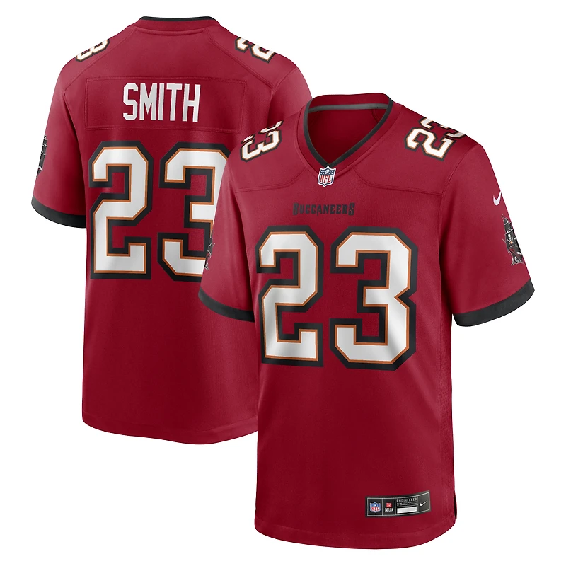 Men's Nike Tykee Smith Red Tampa Bay Buccaneers Game Jersey