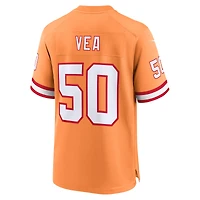 Maillot Nike Vita Vea Orange Tampa Bay Buccaneers Throwback Game pour homme