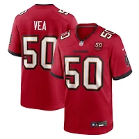 Men's Nike Vita Vea Red Tampa Bay Buccaneers 50th Season Team Game Jersey