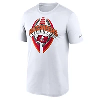 T-shirt Nike blanc pour homme des Tampa Bay Buccaneers Legend Icon Performance