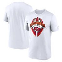 T-shirt Nike blanc pour homme des Tampa Bay Buccaneers Legend Icon Performance
