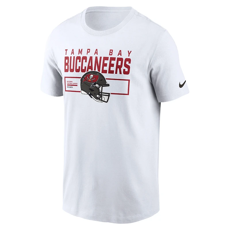 T-shirt Nike blanc pour homme avec logo Primetime Helmet des Tampa Bay Buccaneers