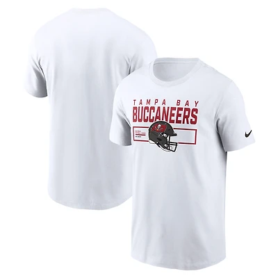 T-shirt Nike blanc pour homme avec logo Primetime Helmet des Tampa Bay Buccaneers