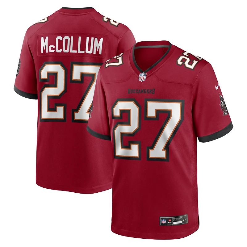 Maillot de joueur match Nike Zyon McCollum pour hommes, rouge, Tampa Bay Buccaneers