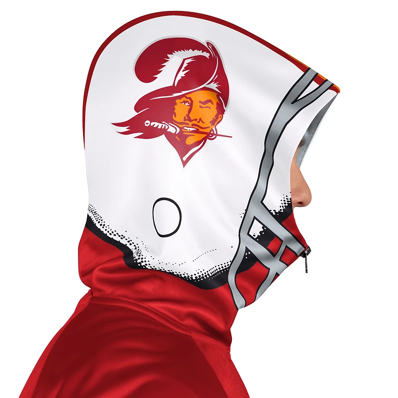 Veste de survêtement à capuche entièrement zippée Pro Player rouge/orange pour homme, motif rétro des Tampa Bay Buccaneers