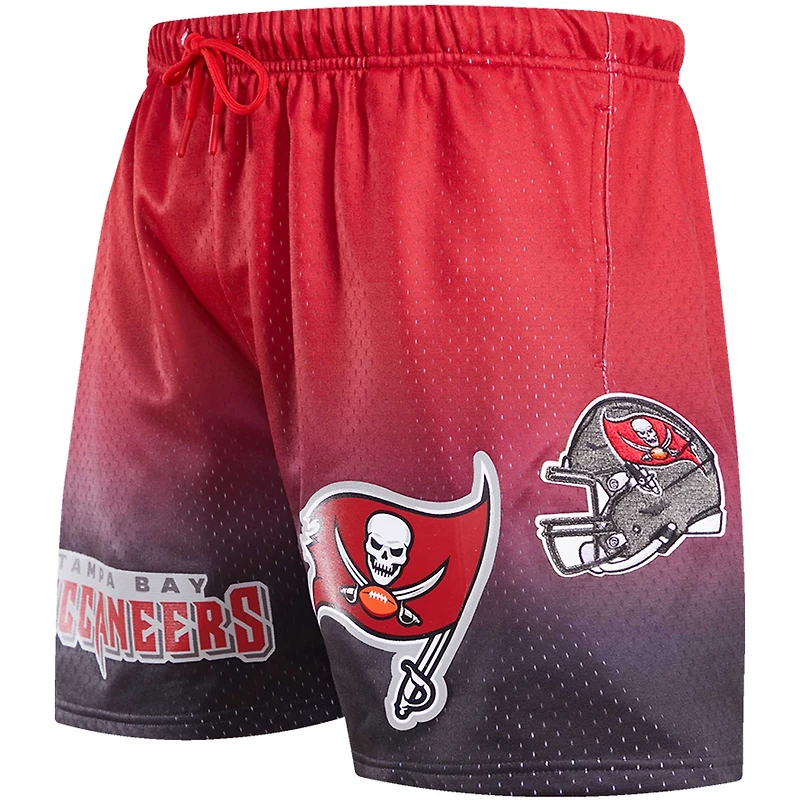 Short Pro Standard Tampa Bay Buccaneers Ombre Mesh noir/rouge pour homme