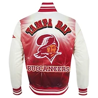 Veste à boutons-pression en satin sublimé Pro Standard Cream Tampa Bay Buccaneers pour homme