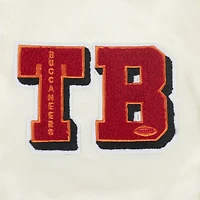Veste à boutons-pression en satin sublimé Pro Standard Cream Tampa Bay Buccaneers pour homme