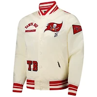 Men's Pro Standard Cream Tampa Bay Buccaneers Sublimated Satin Full-Snap Jacket