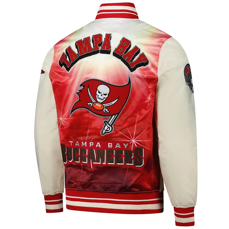 Men's Pro Standard Cream Tampa Bay Buccaneers Sublimated Satin Full-Snap Jacket