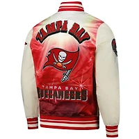 Men's Pro Standard Cream Tampa Bay Buccaneers Sublimated Satin Full-Snap Jacket