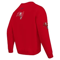 Men's Pro Standard Red Tampa Bay Buccaneers Turn It Up Drop Shoulder Pullover Sweatshirt