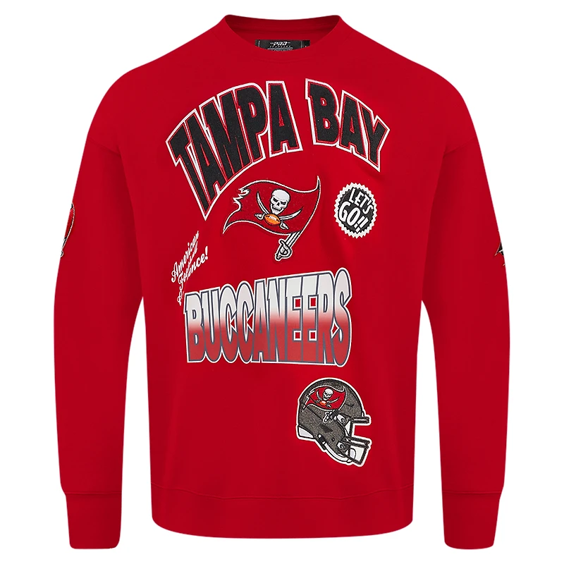 Sweat-shirt à enfiler épaules tombantes Turn It Up Pro Standard pour homme des Buccaneers de Tampa Bay, rouge