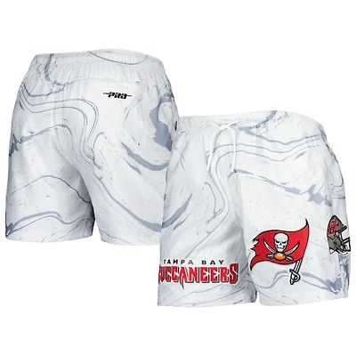 Short Pro Standard blanc à imprimé marbré des Buccaneers de Tampa Bay pour hommes