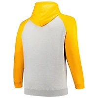 Men's Profile Heather Gray/Orange Tampa Bay Buccaneers Big & Tall Favorite Arch Throwback Raglan Pullover Hoodie