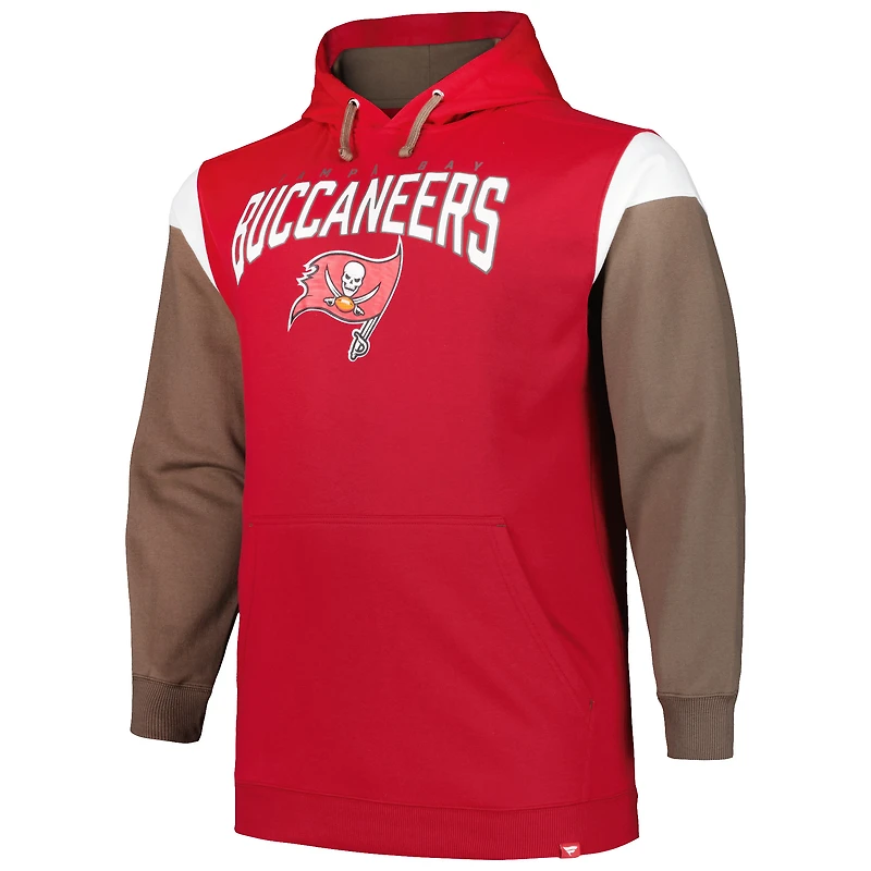 Sweat à capuche pour homme Profile Tampa Bay Buccaneers Big & Tall Trench Battle rouge