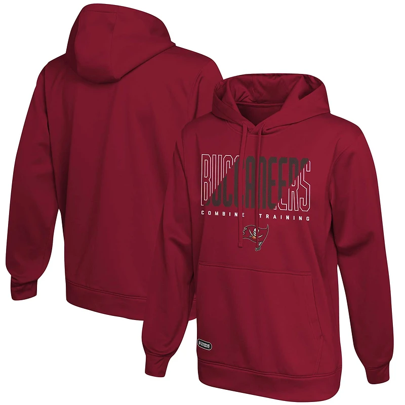 Sweat à capuche authentique rouge Tampa Bay Buccaneers Backfield Combine pour hommes