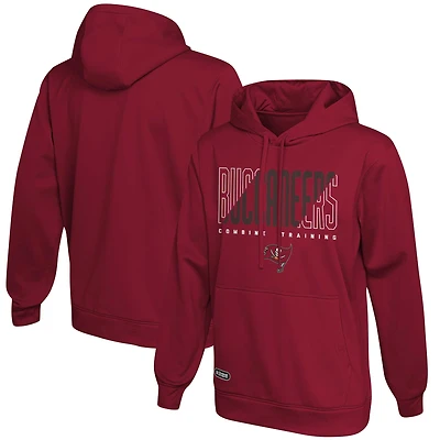 Sweat à capuche authentique rouge Tampa Bay Buccaneers Backfield Combine pour hommes