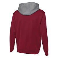 Sweat à capuche entièrement zippé rouge pour hommes des Buccaneers de Tampa Bay Combine Authentic Field Play