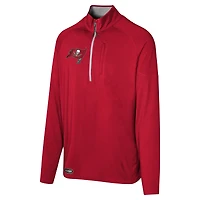 Men's Red Tampa Bay Buccaneers Grind Iron Quarter-Zip Top