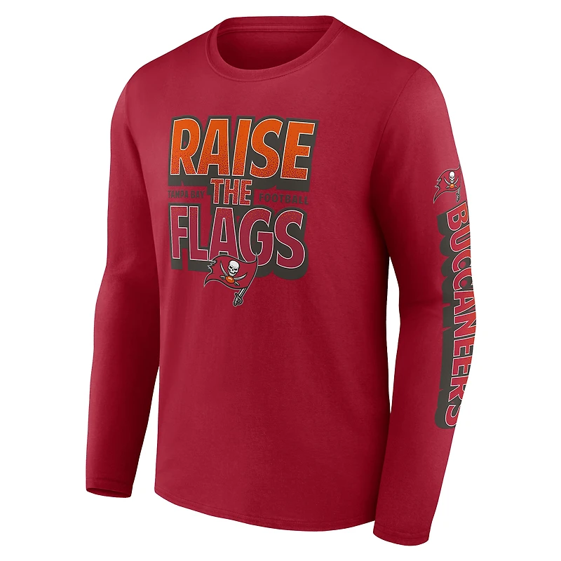 Men's Red Tampa Bay Buccaneers Hometown Collection Sweep Long Sleeve T-Shirt