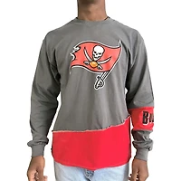 Refried Apparel Étain/Rouge Tampa Bay Buccaneers T-shirt à manches longues angle recyclé durable pour homme