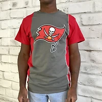 Refried Vêtements pour hommes Étain / Red Buccaneers de Tampa Bay durable Split T-shirt