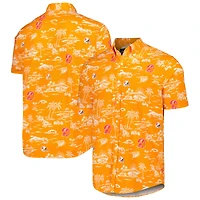 Chemise boutonnée à imprimé Kekai rétro des Buccaneers de Tampa Bay pour homme Reyn Spooner Orange