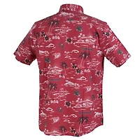 Chemise boutonnée Kekai Performance pour homme, modèle Reyn Spooner, rouge, des Buccaneers de Tampa Bay
