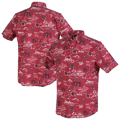 Chemise boutonnée Kekai Performance pour homme, modèle Reyn Spooner, rouge, des Buccaneers de Tampa Bay