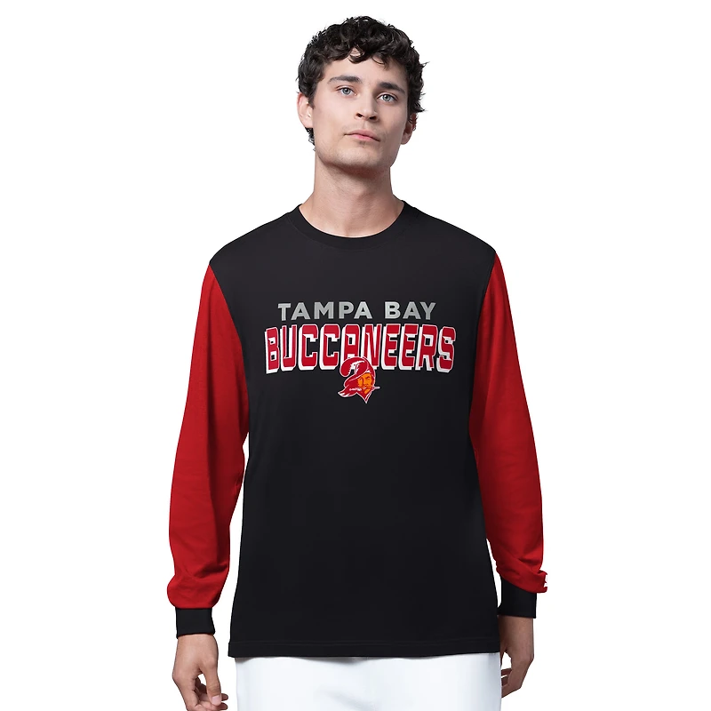 Men's Starter Black/Red Tampa Bay Buccaneers Thursday Night Gridiron Long Sleeve T-Shirt